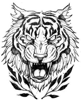 Gotik Tattoo, Tiger Sketch, Tattoo Tiger, Tier Tattoo, Tiger Tattoo Design, Sketch Tattoo Design, Tattoo Style Drawings, Artist Logo, Tattoo Art Drawings