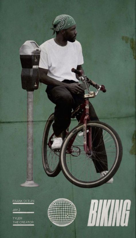 Biking Frank Ocean, Black Editorial, Steve Franks, Frank Ocean Poster, Frank Ocean Wallpaper, Boys Don't Cry, Ocean Pictures, Ocean Wallpaper, Photo Wall Collage