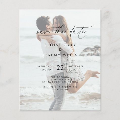 Photo Save the Date Postcard Popular Wedding Invitations, Rustic Wedding Save The Dates, Religious Photos, Grey Wedding Invitations, Budget Wedding Invitations, Summer Wedding Invitations, Invitation Flyer, Gray Wedding, Photo Wedding Invitations