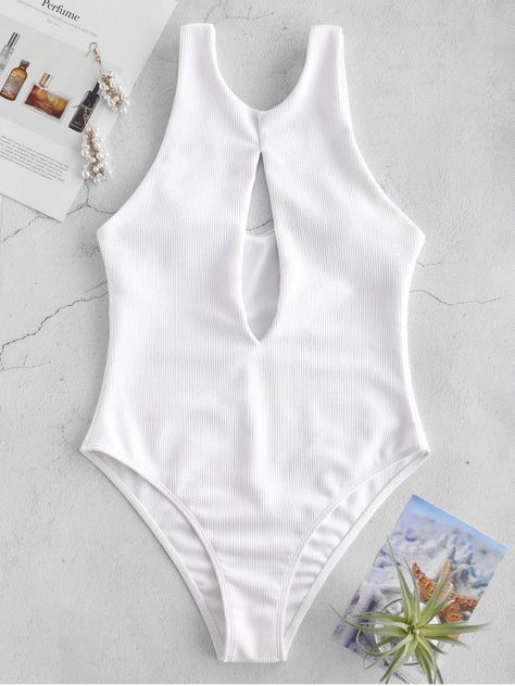 Cute One Piece Bathing Suits, Swimsuit Cute, Swimsuit White, High Leg Swimsuit, Cute One Piece, Bath Dress, One Piece Bathing Suits, Bodysuit Tops, Bandeau Swimsuit