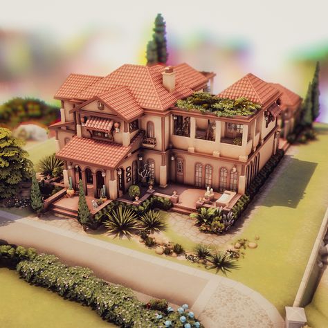 Sims Oasis Springs, Sims 4 Tartosa House, Sims 4 Spanish Style House, Sims 4 Mediterranean House, Sims 4 Oasis Springs House, Sims 4 Villa, Sims4 Kitchen, Mediteran House, Oasis Springs