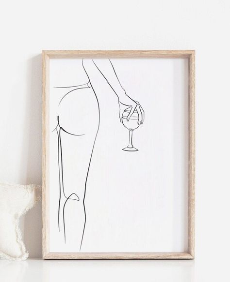 Instant download print 》 Woman One Line Drawing, Woman Line Drawing, Female Line Art, Lines Art, Wine Print, Wine Poster, Etsy Prints, One Line Drawing, Drawing Digital