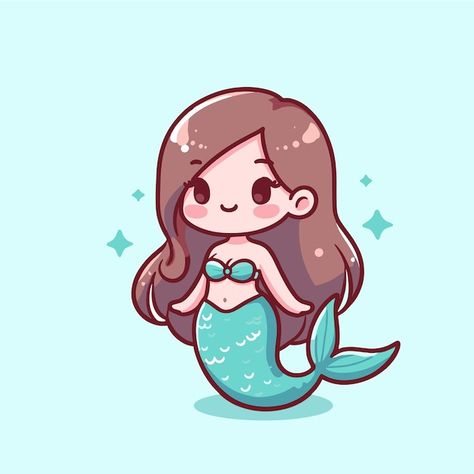 Mermaid cartoon Vectors | Free download Mermaid Cartoon Drawing, Ocean Cartoon, Mermaid Vector, Mermaid Cartoon, Kawaii Cartoon, Vector Free Download, Mermaid Art, Cute Kawaii, Little Mermaid