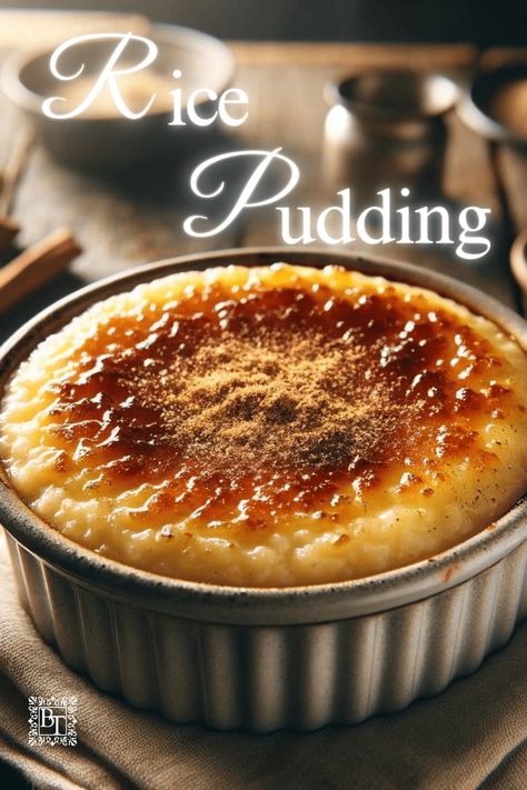 Oven Baked Rice Pudding French Rice Pudding Recipe, Rice Custard Recipe, Ground Rice Pudding, Rice Pudding In Oven, Homemade Rice Pudding Recipe Easy, Chinese Rice Pudding, Rice Pudding Pie, Traditional Rice Pudding, Baked Rice Pudding Oven