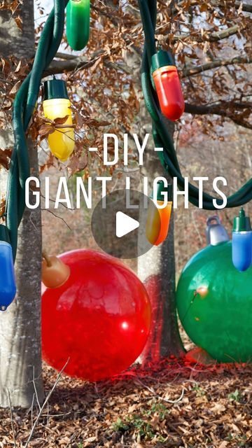 558K likes, 5,564 comments - livinwithmb on November 24, 2023: "DIY giant set of string lights! 🤩 Looking for an outdoor Christmas display that will make a huge impact? These oversized Christmas lights are it!!!!!🎄 I wouldn’t call this the cheapest DIY I’ve ever shared 😅 but here are the materials used if you decide to recreate! (I’ve also linked everything including the oversized ornaments in my @shop.ltk in my bio) The original DIY comes from Paige Hemmis for the @hallmarkchannel in 2016 Giant Ball Ornaments Diy Christmas, Giant Christmas Lights Soda Bottles, Diy Huge Ornaments, Easy And Cheap Christmas Decorations, Giant Baubles Diy Outdoor Christmas, Diy Large Xmas Ornaments, Christmas Hanging Decorations Ceilings Diy, Outdoor Christmas Decorations Yard Lawn Ornaments Diy, Jumbo Ornaments Diy