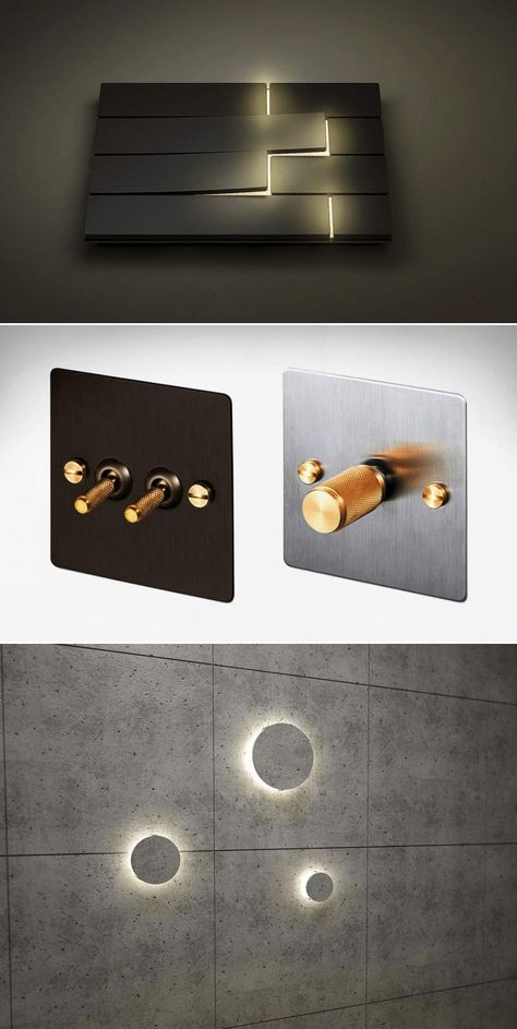 Trending switch designs to beautify your home interiors Electric Switch Design, Modern Light Switches, Southern Charm Decor, Designer Light Switches, Modern Night Light, Touch Light Switch, Electric Switch, Home Engineering, Lighting Design Inspiration