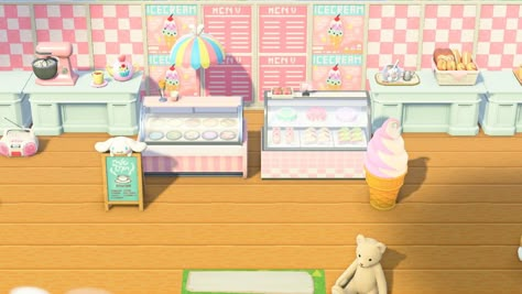 Animal Crossing Cinnamoroll Cafe, Animal Crossing Sanrio Cafe, Acnh Sanrio Cafe, Acnh Cinnamoroll Cafe, Acnh Cinnamoroll, Acnh Cafe Designs, Acnh Cafe, Animal Crossing Coffee, Cinnamoroll Cafe