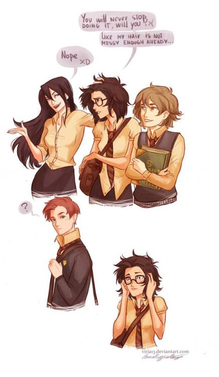 AU fem merodeadores 🫶 Peeves Harry Potter, Scorpius And Rose, Gender Bend, Theme Harry Potter, Harry Potter Comics, Potter Art, Viria, Remus Lupin, Harry Potter Marauders