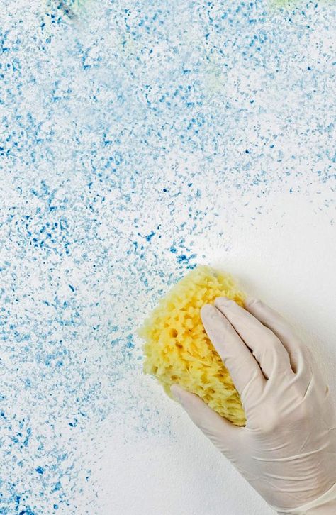 Sponge Painting Walls, Wall Painting Techniques, Natural Sponge, Wall Texture Design, Diy Wall Painting, Sponge Painting, Wall Paint Designs, Cleaning Walls, Get It Done