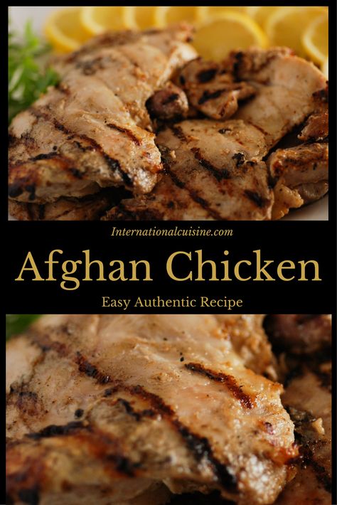 East Asian Food Recipes, Bulk Chicken Recipes, Afghan Chicken Recipes, Afghanistan Recipes, Afghan Chicken, Afghan Recipes, Middle Eastern Recipes Arabic Food, Yogurt Sauce Recipe, Afghanistan Food