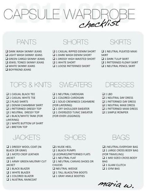 Capsule wardrobe checklist. Looks like a lot of clothes, but my wardrobe includes a lot of things from high school still. I could use to update... Kate Bosworth, Wardrobe Checklist, Capsule Wardrobe Checklist, Diy Outfits, Vetements Clothing, Capsule Closet, Wardrobe Planning, Techniques Couture, Fashion Capsule