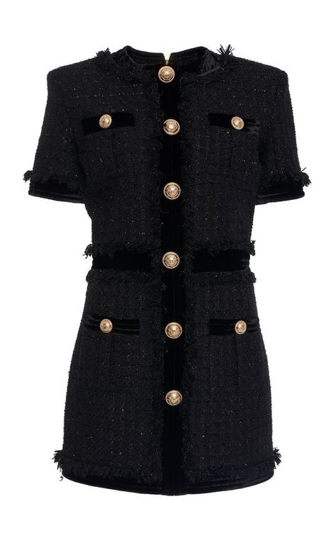 Balmain Tweed Dress, Balmain Fashion, Mode Chanel, Chanel Dress, Chanel Inspired, Tweed Dress, Looks Chic, Stage Outfits, Moda Operandi