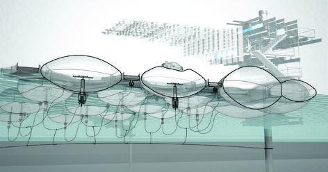 Architecture Professor’s Fantastical Vision for Future Cities Nets Elite Prize | UVA Today Water Pavilion, Underwater Drawing, Mobile Architecture, Future Cities, Water Architecture, Floating Architecture, Floating Hotel, Floating Water, Architecture Presentation Board