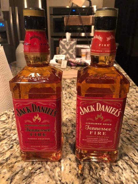 Jack Daniel’s, Tennessee Fire. On the left is the old label, and on the right is the new. Jack Daniels Fire, Jack Fire, Manly Stuff, American Whiskey, Jack Daniel, Scotch Whiskey, Cinnamon Spice, Jack Daniels Whiskey Bottle, Bourbon Whiskey