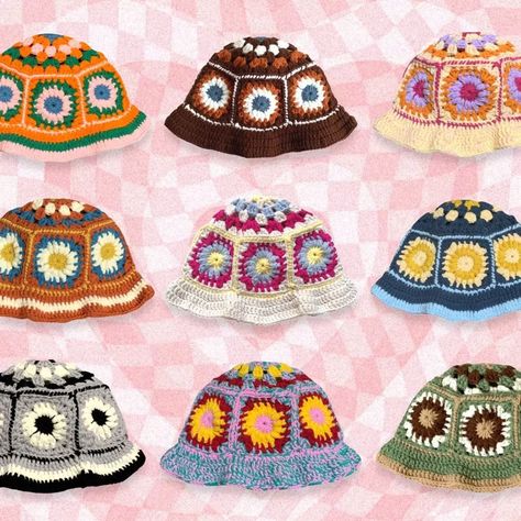 Crochet Bob, Crochet Baby Cap, Flower Bucket Hat, Crochet Caps, Crochet Flower Hat, Crochet Adult Hat, Bucket Hat Pattern, Easy Crochet Baby, Cap Patterns