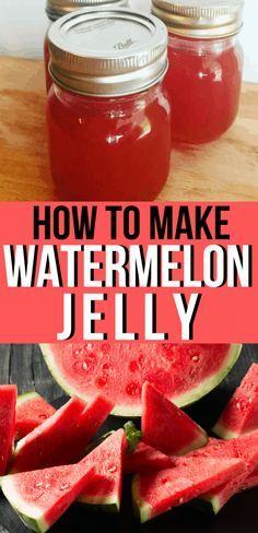 Jelly, Watermelon Jelly Recipe, Watermelon Jam, Canning Jam Recipes, Watermelon Jelly, Canning Fruit, Home Canning Recipes, Jam Recipes Homemade, Canning Jam