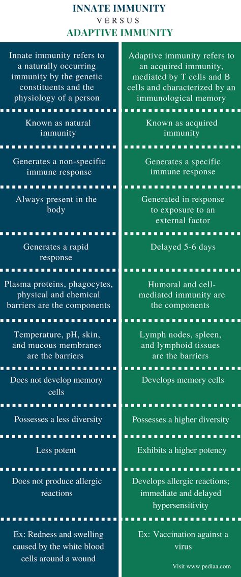 Difference Between Innate and Adaptive Immunity - Comparison Summary Immune System Nursing, Immunity Nursing, Adaptive Immunity, Innate Immunity, Np School, Adaptive Immune System, Mcat Study, Lower Blood Sugar Naturally, Medical Laboratory Science