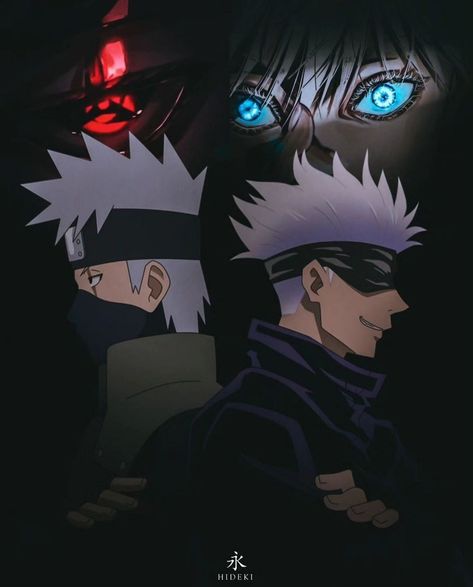 Gojo And Kakashi, Anime English, Anime Photo Profile Dark, Recent Anime, Naruto Fan Art, Anime Shadow, Naruto Funny, Dessin Adorable, Kakashi Hatake