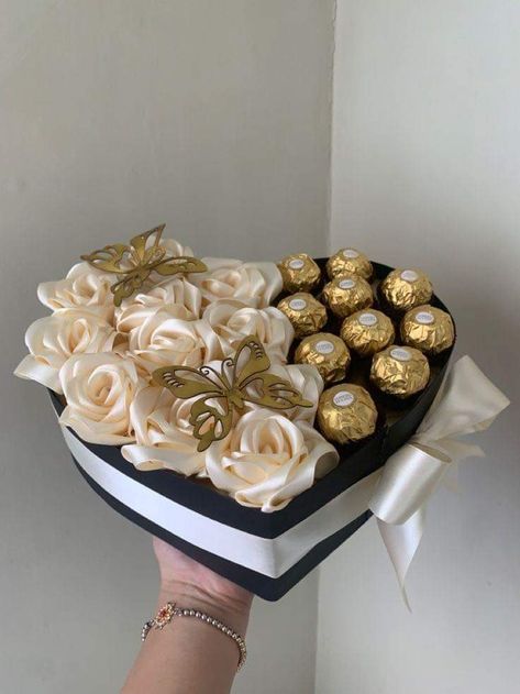 Valentine’s Day Eternal Roses, Mother’s Day Eternal Bouquet, Ribbon Roses With Chocolate, Number Gift Ideas, Best Floral Arrangements, Ribbon Rose Box, Forever Lasting Bouquet, Eternal Flowers Ideas, Ribbon Flower Ideas