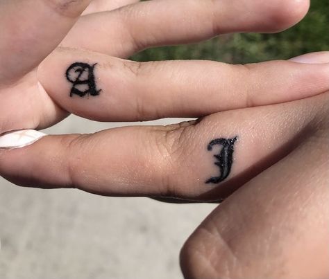 Matching Initial Tattoos, Initial Tattoos, Matching Tats, Initial Tattoo, Dope Tattoos For Women, Nail Tattoo, Hand Tattoo, Dope Tattoos, Mini Tattoos