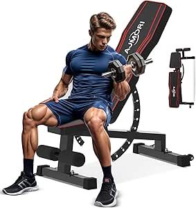 Amazon.com : Adjustable Weight Bench,Workout Bench for Home Gym, 1200 LB Stable Incline Decline Bench for Full Body Workout : Sports & Outdoors Weight Bench Workout, Adjustable Workout Bench, Incline Decline Bench, Exercise Benches, Workout Bench, Seated Exercises, Bench Workout, Adjustable Weight Bench, Weight Bench