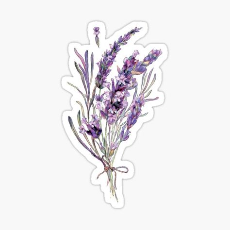 Lavender Aesthetic Stickers Printable, Lavender Digital Art, Lavender Stickers Aesthetic, Lavender Aesthetic Vintage, Lavender Stickers, Lavender Theme, Bouquet Sticker, Scrapbook Inspo, Lavender Bouquet