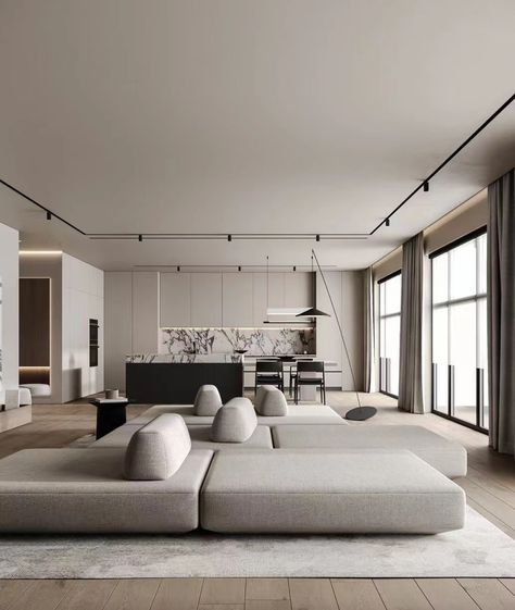 Dim Apartment, Living Divani Extra Soft, Modern Minimalist Living Room Minimalism, Minimal Living Room, Minimal Interior Design, Minimalist Apartment Style, Modern Minimalist Living Room, Minimalist Interior Design, Interior Modern