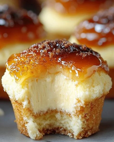 Vanilla Bean Crème Brûlée Cupcakes - Easy Recipe - optimal recipes Creme Brulee Cheesecake, Brulee Recipe, Cheesecake Cupcakes, Graham Cracker Crumbs, Graham Cracker, Fall Desserts, Perfect Desserts, Granulated Sugar, Yummy Food Dessert