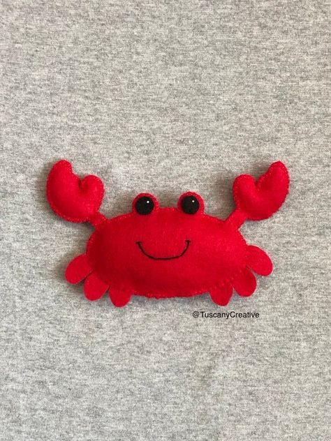 Felt Crab, Mr Crab, Crab Crafts, Crab Toy, Sewing Soft Toys, Toy Fish, Ocean Friends, Crab Stuffed, Fox Stuffed Animal