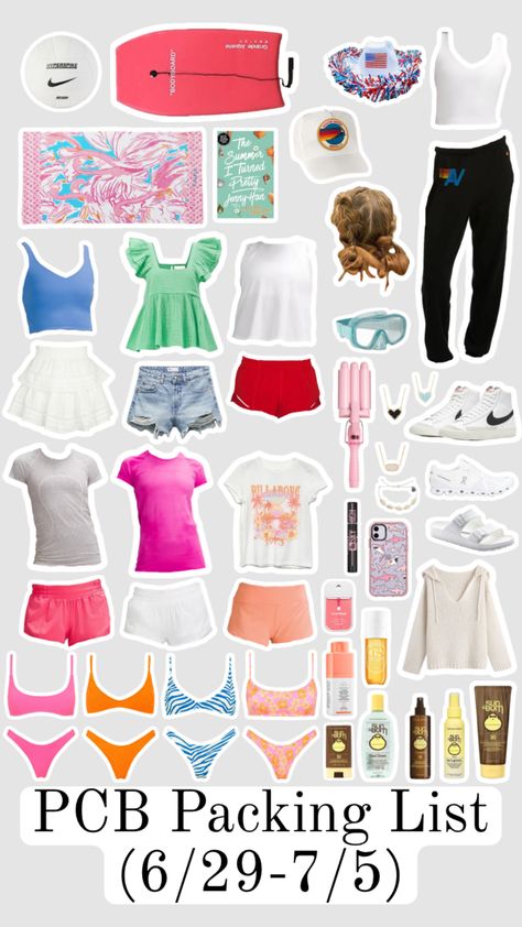 #pcb #florida #preppy #preppyinspo #preppyfit #preppyoutfit #packing #packinglist Things To Bring To Florida, What To Pack To Florida, Packing List Preppy, Florida Packing List For A Week, Preppy Packing List, Packing For Florida, What To Pack For Florida, Florida Packing List, Packing List For Florida