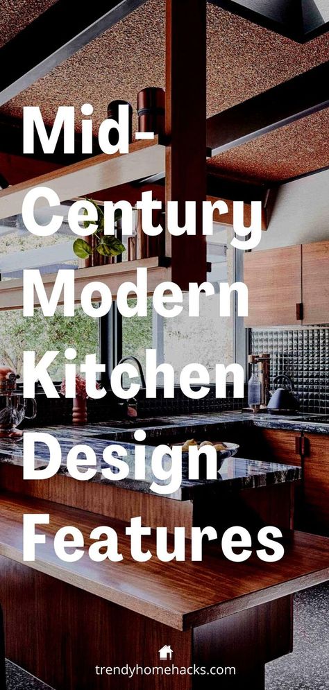 In this blog post, we talk about the top 10 timeless mid-century kitchen design features that can add some retro flair to your modern kitchen. If you’re a fan of retro style and vintage vibes, then you might already know that mid-century modern design is making a huge comeback in the world of interior design. And there’s no better place to incorporate this classic style than in the heart of the home: the kitchen! Check it out on the blog! Modern Retro Kitchen, Mid Century Modern Kitchen Design, Mid Century Kitchen Decor, Mid Century Interior Design, Mid Century Interior, Minimalist Kitchen Design, Backsplash Designs, Mid Century Modern Kitchen, Mid Century Modern Interiors