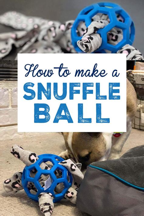 Diy Snuffle Ball Dog Toy, Dog Toys From Old Clothes, Enrichment Toys For Dogs Easy Diy, How To Make A Snuffle Ball, Diy Dog Snuffle Ball, Dog Interactive Toys Diy, How To Make A Snuffle Ball For Dogs, Diy Snuffle Ball, Homemade Dog Toys For Chewers