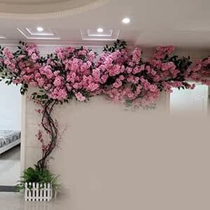 Artificial Cherry Blossom Trees - Stunning Indoor Wedding Decor, Rattan Simulation Peach Tree Vine for Walls, Ceilings & More - Fake Sakura Flower, Enhance Air Conditioning Pipe Background - D Artificial Cherry Blossom Tree, Cherry Blossom Trees, Hanging Plant Wall, Cherry Blossom Branch, Christmas Decorations Bedroom, Sakura Flower, Peach Trees, Cherry Blossom Tree, Blossom Trees