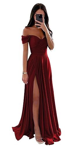 Formal Prom Dress, Dresses For Wedding, Satin Bridesmaid Dresses, Prom Dress, Off The Shoulder, Off Shoulder, A Line, Bridesmaid Dresses, Prom Dresses