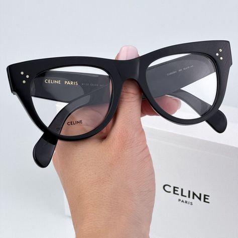 NEW Celine CL5003IN 001 Black Demo Cat Eye Women Eyeglasses CL 5003IN Brand: Celine Model Number: CL5003IN / CL 5003IN Color Code: 001 Gender: Women Frame Shape: Cat Eye Frame Color: Black Frame Material: Acetate Frame Type: Full Rim Lens Color: Demo Lens Material: Customisable Size: 50X19X145 BRAND NEW and 100% AUTHENTIC! Made in Italy. FULL RETAIL CELINE PACKAGE: 1. Glasses 2. Box 3. Case 4. Cloth 5. Celine booklet SAME/NEXT day shipping!