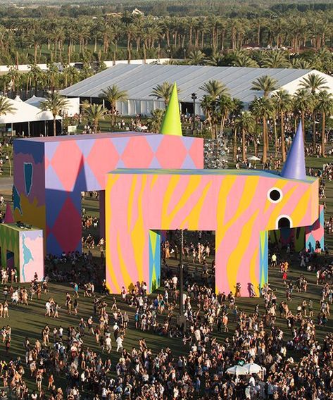 Art Installations, Sitemap Design, Visual Puns, Festival Theme, Oversized Art, Coachella Festival, Festival Design, Fun Loving, Outdoor Party