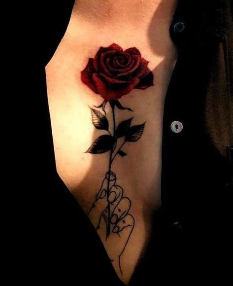 Rose Tattoo On Chest, Rose Chest Tattoo, Dark Roses Tattoo, Infected Tattoo, Tattoo On Chest, Font Tato, Tattoo Family, Tattoo Lion, One Tattoo