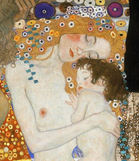 Three Ages Of Woman, Klimt Tattoo, Art Klimt, Art Mini Toile, Gustav Klimt Art, Istoria Artei, Klimt Paintings, Klimt Art, Flame Tree