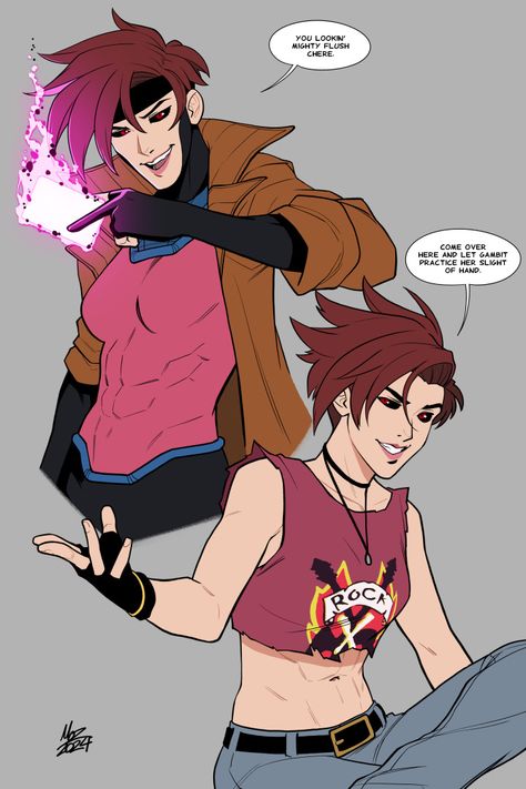 Guy Bending Over, Remy Lebeau Gambit, Fem Homelander, Gambit And Wolverine, Gambit Fanart X Men, Gambit Deadpool 3, X Men Oc Character Design, X Men Tattoo Ideas, Jubilee Xmen 97