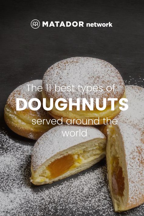 It’d be a Herculean task to name every type of doughnut around the world, but these are some of the best that can be found. Unique Donuts Ideas, Types Of Donuts, Donut Flavors, Jelly Doughnuts, Mister Donuts, Doughnut Shop, Fruit Filling, Fried Dough, Donut Recipes