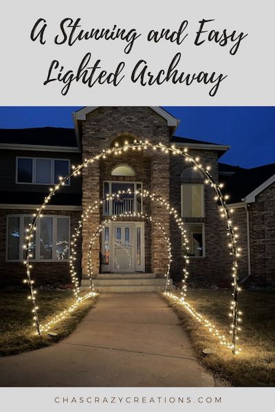 Natal, Lighted Archway, Outdoor Christmas Lights Diy, Archway Decor, Christmas Arch, Halloween Lights Decorations, Christmas Lights Outside, Lights Decorations, Diy Christmas Lights