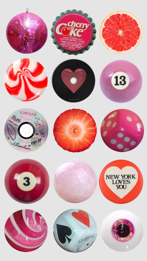 pink/red circle collage Macbook Wallpaper Aesthetic Aura, Pink Circle Icon, Circular Things, Eye Pfp, Aesthetic Aura, Round Icons, Circle Collage, Art Pins, Circle Painting