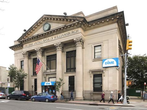 Bank Photography, Brooklyn Image, Nyc Buildings, Background References, Nyc Landmarks, Heritage Architecture, Sims Inspiration, Residential Tower, Bank Building