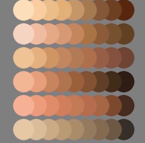 Skin Tone Color Chart, Skin Tone Chart, Skin Color Chart, Lesson Of The Day, Procreate Color Palettes, Skin Tone Color, Skin Palette, Procreate Color Palette, Digital Painting Portrait