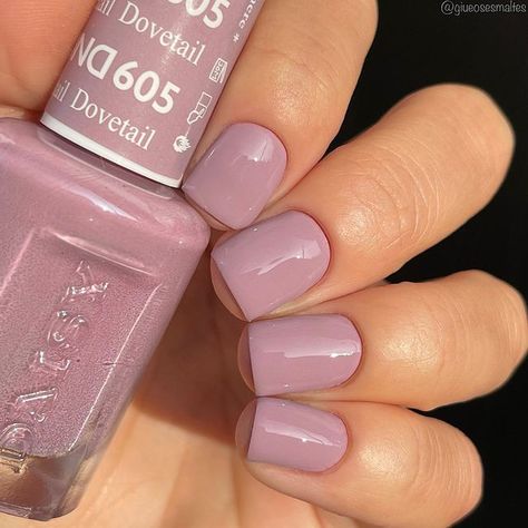 Dnd Gel Nail Polish, Dnd Nail Polish, Sns Nails Colors, Opi Gel Nails, Mauve Nails, Summer Gel Nails, Dnd Gel Polish, Pretty Nail Colors, Nude Nail Polish