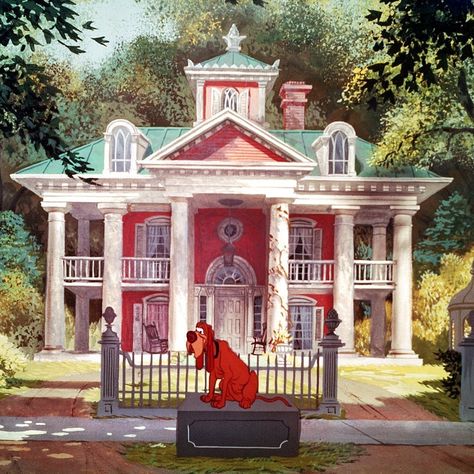 Lady And Tramp, Classic Mansion, Southern House, Dream Mansion, Sims House Plans, Disney Concept Art, Old Disney, Lady And The Tramp, Animation Background