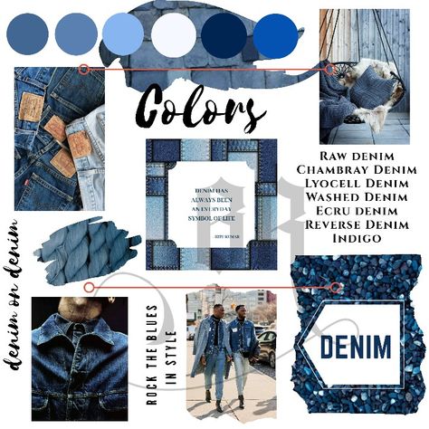 Croquis, Denim Moodboard, Denim Collage, Mood Board Examples, Mood Board Layout, Mood Board Fashion Inspiration, Denim Aesthetic, Postcard Wall, Fashion Portfolio Layout