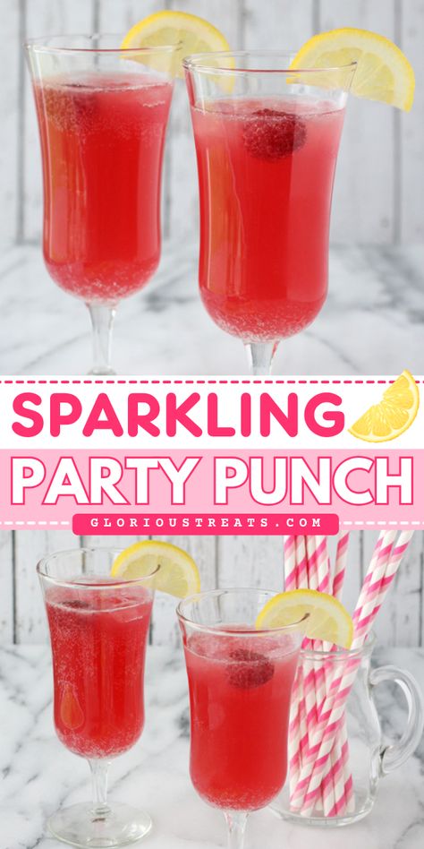 It's the best sparkling party punch and a must-have for your summer drink ideas! Learn how to make this easy party punch that's made with lemonade, pomegranate juice, sparkling water, and rum. Everyone will love this! Summer Drink Ideas, How To Make Punch, Pink Party Punches, Sparkling Punch, Easy Party Punch, Juice Party, Refreshing Summer Recipes, Summer Punch, Great Dinner Recipes