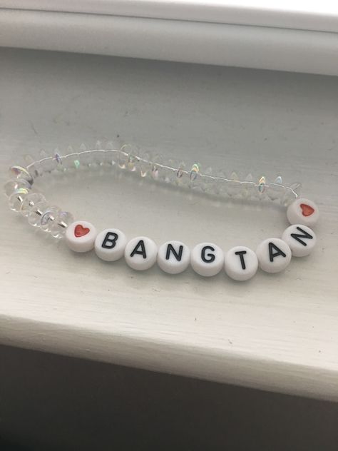 Bts Beaded Bracelet, Bts Bracelet Beads, Bts Bracelet Diy, Army Bracelets, Aesthetic Beaded Bracelets, Bts Bracelets, Beaded Heart Bracelet, Bts Bracelet, Army Accessories