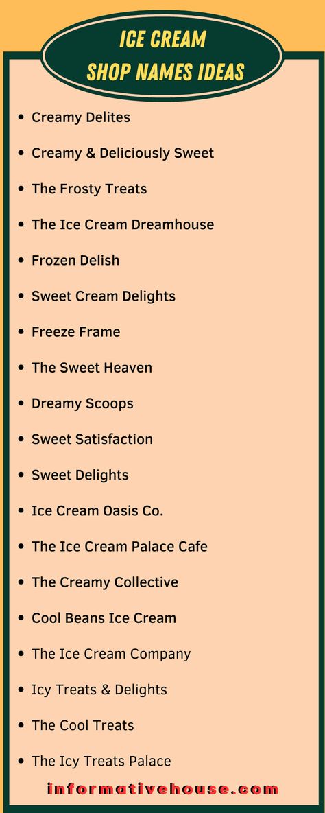 Brainstorming Delicious Ice Cream Shop Names Ideas for Your Sweet Treat Business! Ice Cream Business Names, Ice Cream Shop Names Ideas, Sweet Treat Business, Ice Cream Business Ideas, Ice Cream Shop Names, Kiwi Ice Cream, Ice Cream Names, Milkshake Shop, Cafe Ice Cream